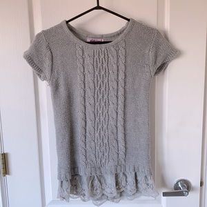 Pink Angel Knit Gray Dress Kids M (10-12)